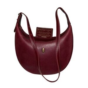 CARTIER Must De Vintage Bordeaux Pebbled Leather Crossbody Shoulder Bag